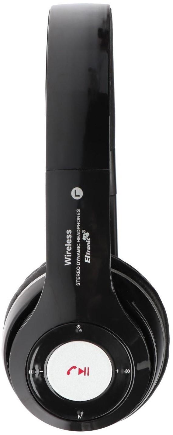 Наушники ELTRONIC 4463, беспроводные, полноразмерные, BT, microSD, FM, микрофон, AUX, черные