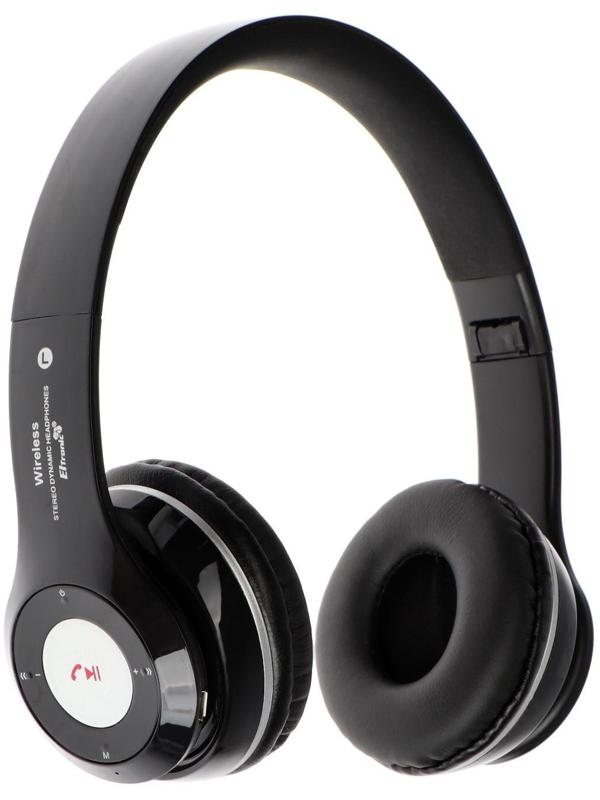 Наушники ELTRONIC 4463, беспроводные, полноразмерные, BT, microSD, FM, микрофон, AUX, черные