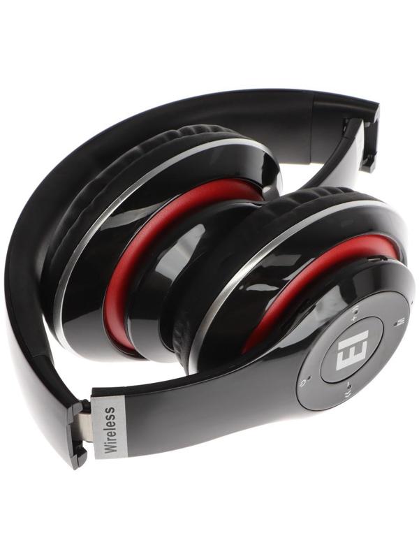 Наушники ELTRONIC 4462, беспроводные, полноразмерные, BT, microSD, FM, микрофон, AUX, черные