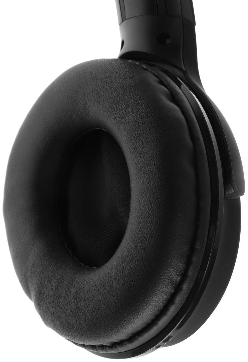 Наушники ELTRONIC 4466, беспроводные, полноразмерные, BT, microSD, FM, микрофон, AUX, черные