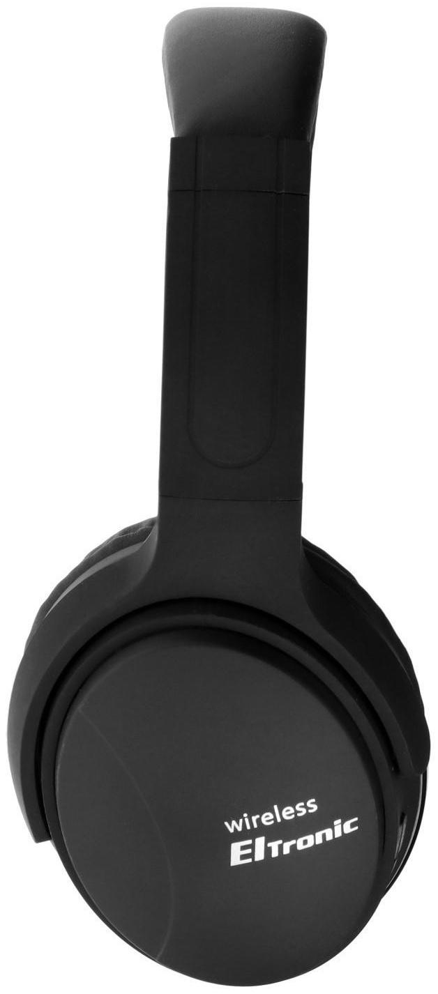 Наушники ELTRONIC 4466, беспроводные, полноразмерные, BT, microSD, FM, микрофон, AUX, черные