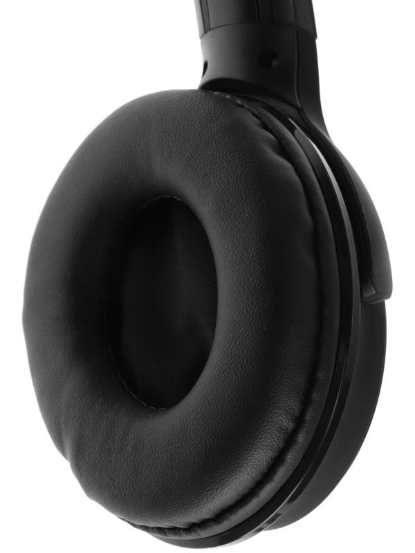 Наушники ELTRONIC 4466, беспроводные, полноразмерные, BT, microSD, FM, микрофон, AUX, черные