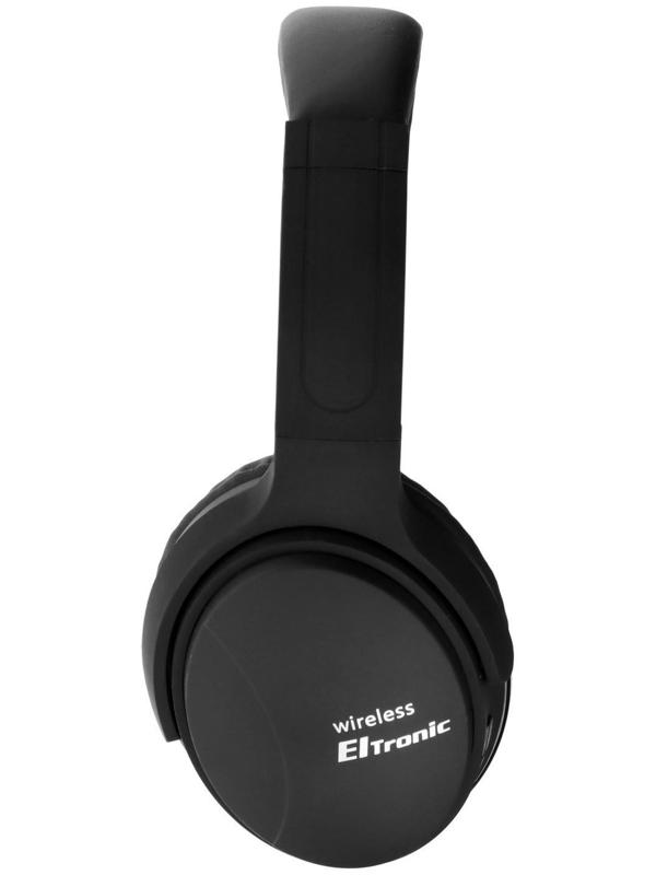 Наушники ELTRONIC 4466, беспроводные, полноразмерные, BT, microSD, FM, микрофон, AUX, черные