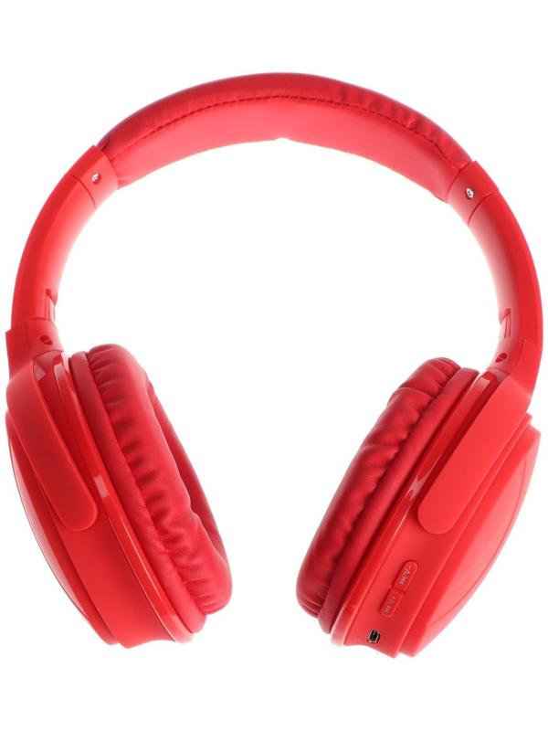 Наушники ELTRONIC 4466, беспроводные, полноразмерные, BT, microSD, FM, микрофон, AUX,красные