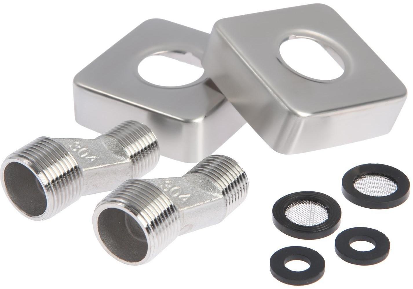 Душевая система Accoona A83206, однорычажный, излив 183 мм, тропический душ, лейка, сатин