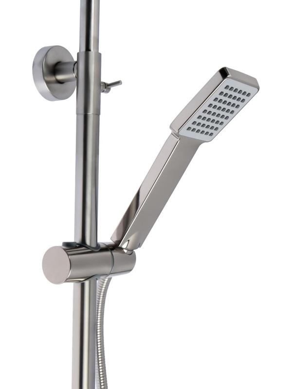 Душевая система Accoona A83206, однорычажный, излив 183 мм, тропический душ, лейка, сатин