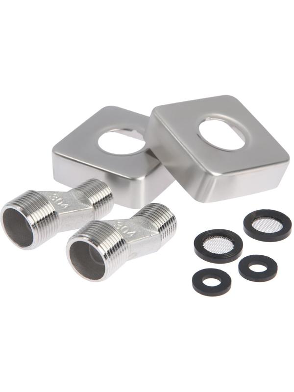 Душевая система Accoona A83206, однорычажный, излив 183 мм, тропический душ, лейка, сатин