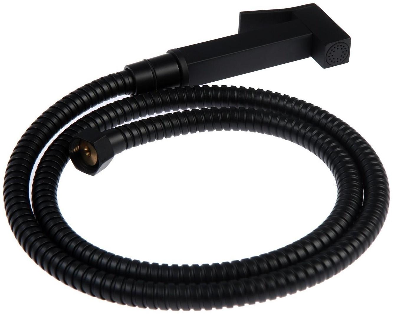 Смеситель для биде Accoona A3290F-4, с гигиеническим душем, настенный, черный