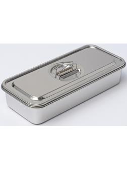 Контейнер из нержавеющей стали 3 секции, 33×15,5×7 с крышкой