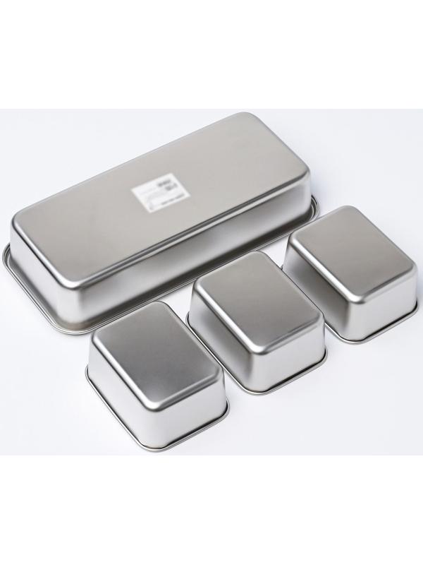 Контейнер из нержавеющей стали 3 секции, 33×15,5×7 с крышкой