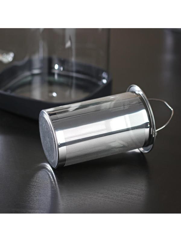 Чайник стеклянный заварочный «Хюгге», 1 л, с металлическим ситом