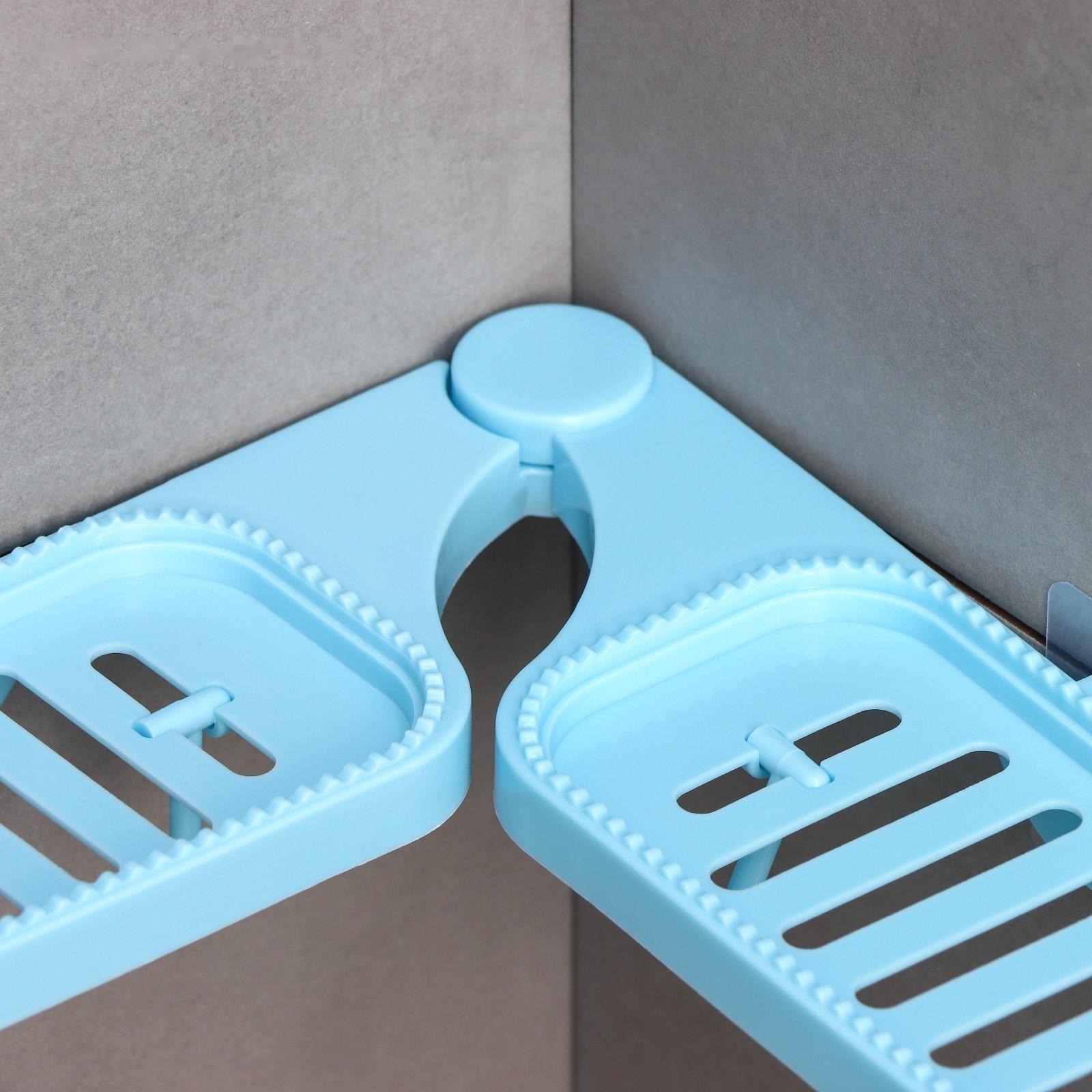 Полочка угловая на присосках Доляна, цвет МИКС