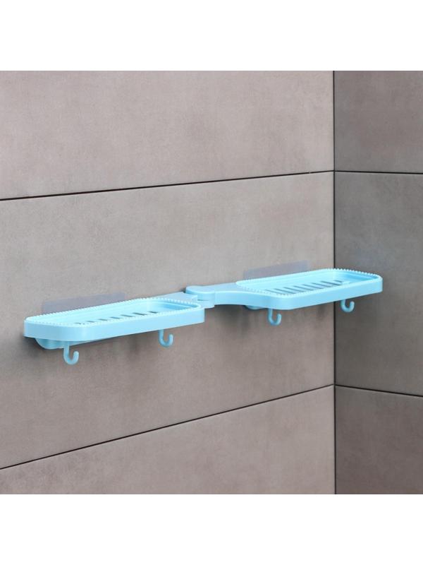 Полочка угловая на присосках Доляна, цвет МИКС