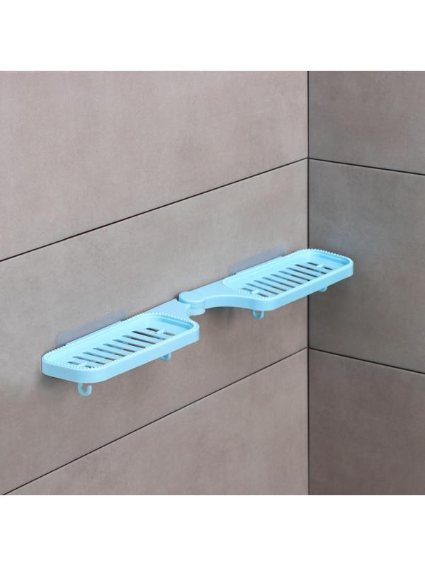 Полочка угловая на присосках Доляна, цвет МИКС