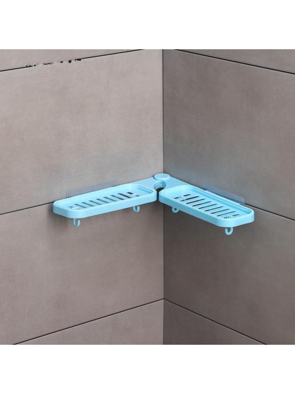 Полочка угловая на присосках Доляна, цвет МИКС