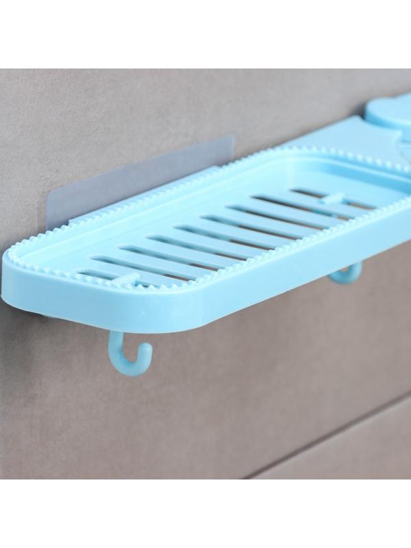 Полочка угловая на присосках Доляна, цвет МИКС