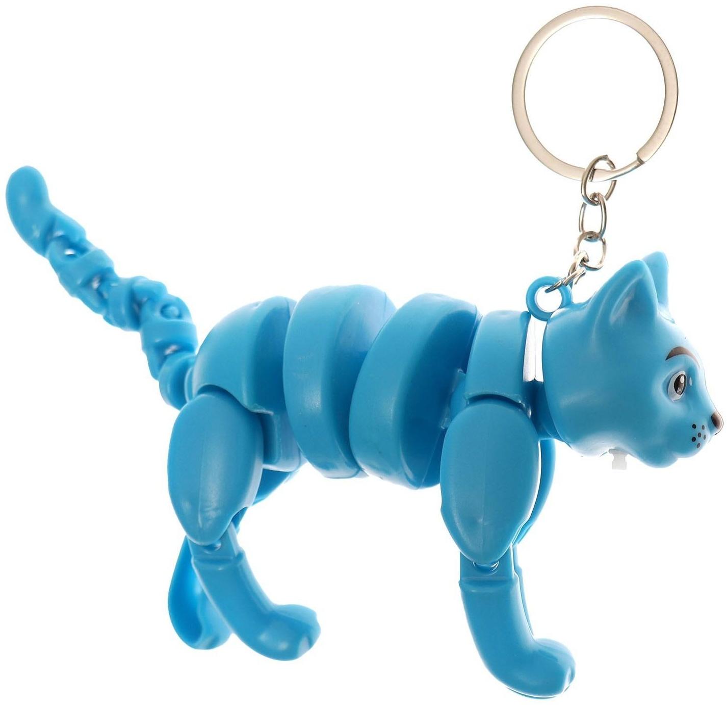 Развивающая игрушка «Кот» световая на брелке, цвета МИКС