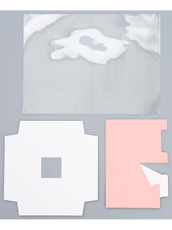 Коробка для цветов с вазой и PVC окнами складная «Сердца», 16 х 23 х 16 см