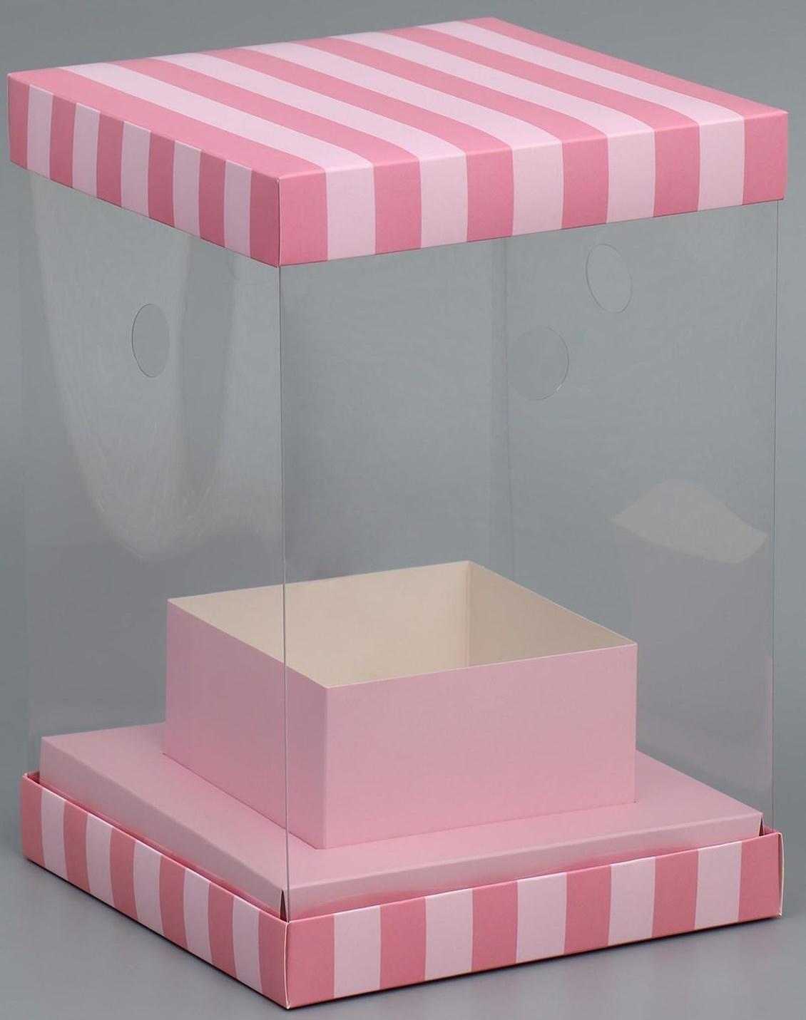 Коробка для цветов с вазой и PVC окнами складная «Love», 16 х 23 х 16 см