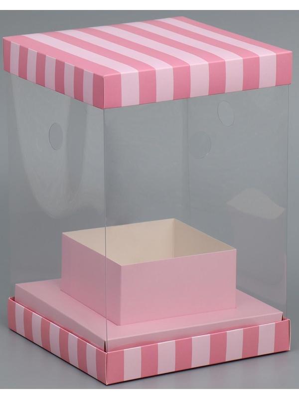 Коробка для цветов с вазой и PVC окнами складная «Love», 16 х 23 х 16 см