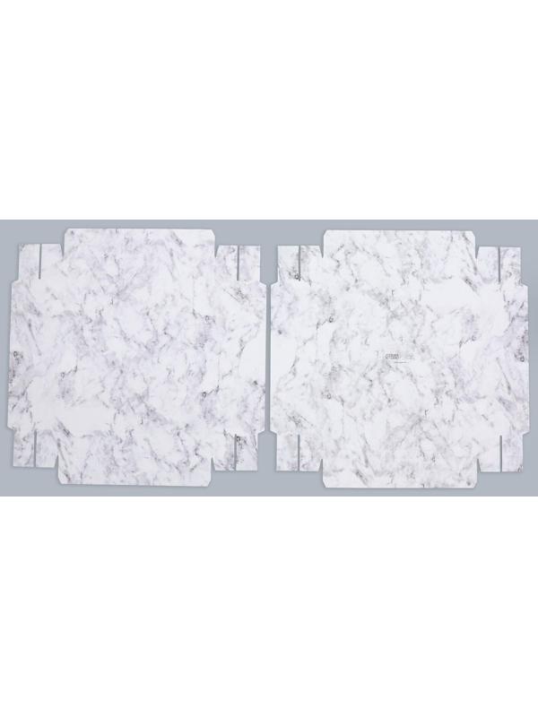 Коробка для цветов с вазой и PVC окнами складная «Мрамор», 23 х 30 х 23 см