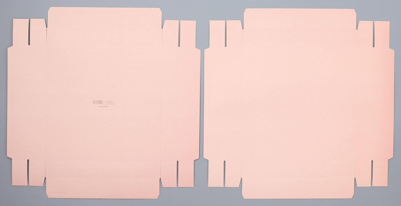 Коробка для цветов с вазой и PVC окнами складная «Персик», 23 х 30 х 23 см