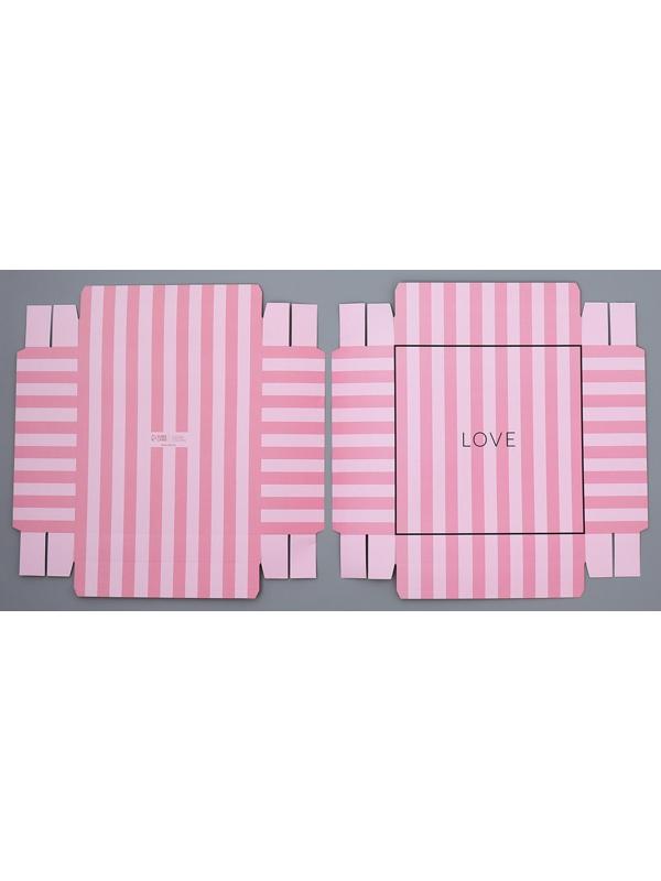 Коробка для цветов с вазой и PVC окнами складная «Love», 23 х 30 х 23 см