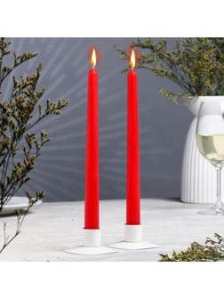 Набор свечей античных, 2,2х 25 см, 2 штуки, красный