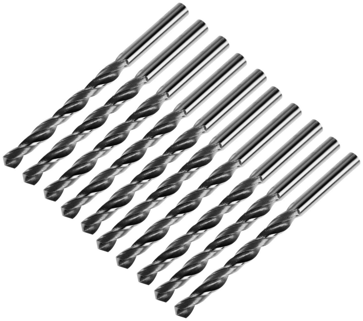 Сверло по металлу, d=6 мм, цилиндрический хвостовик, 10 шт., ГОСТ 10902