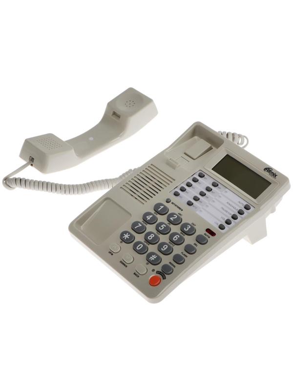 Телефон Ritmix RT-495, Caller ID, однокнопочный набор, память номеров, спикерфон, белый