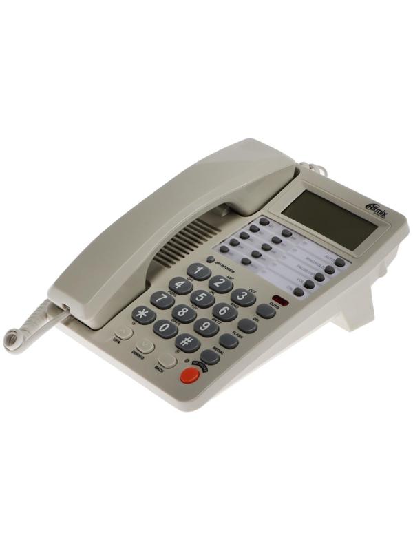 Телефон Ritmix RT-495, Caller ID, однокнопочный набор, память номеров, спикерфон, белый