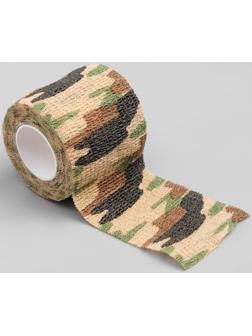 Лента маскировочная, камуфляж, песочный, 4,5м*5см