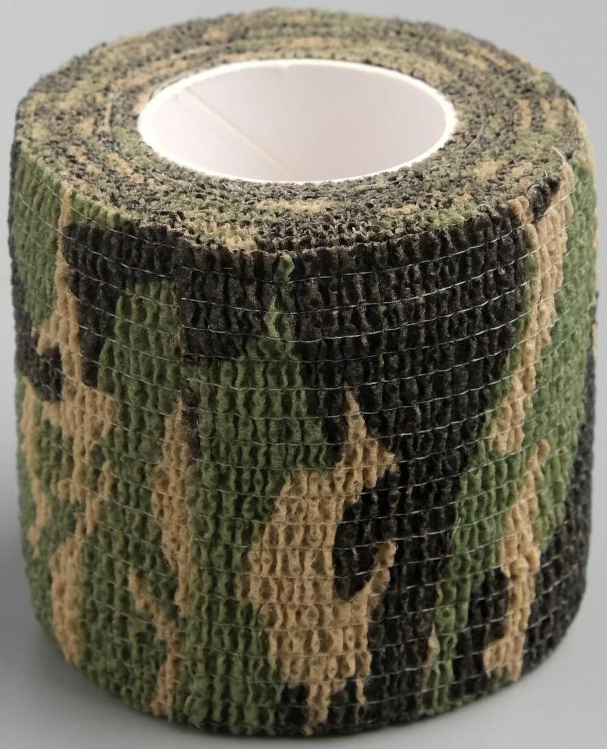 Лента маскировочная, камуфляж темный, 4,5м*5см