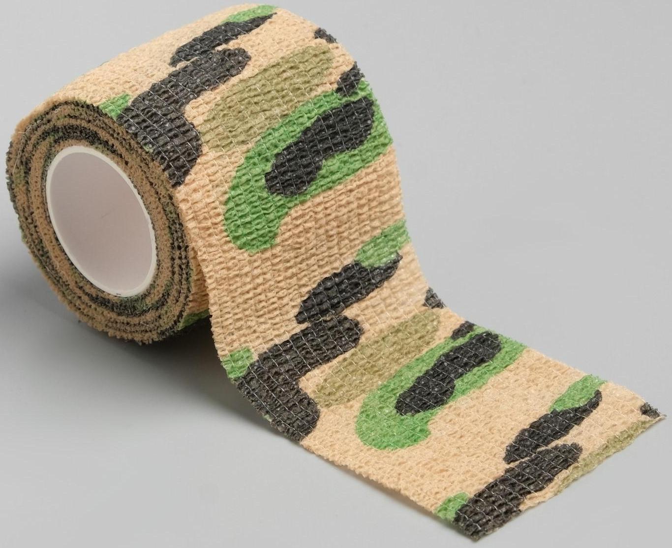 Лента маскировочная, камуфляж светлый, 4,5м*5см