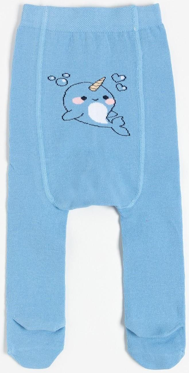 Колготки детские, цвет голубой, рост 62-68