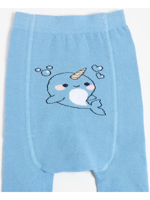 Колготки детские, цвет голубой, рост 62-68