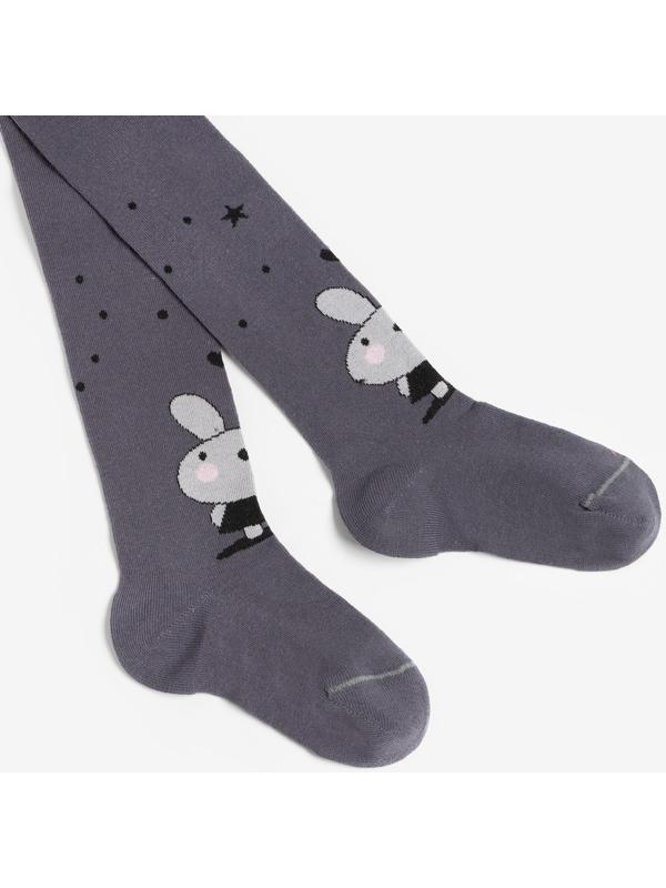 Колготки детские, цвет серый, рост 104-110