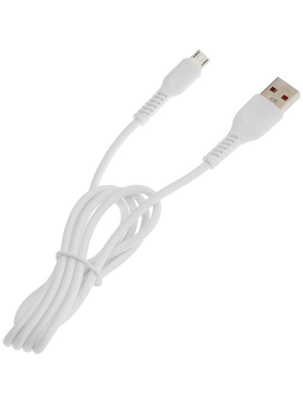 Кабель ONE DEPOT S08WM, microUSB - USB, 2.4 А, 1 метр, белый