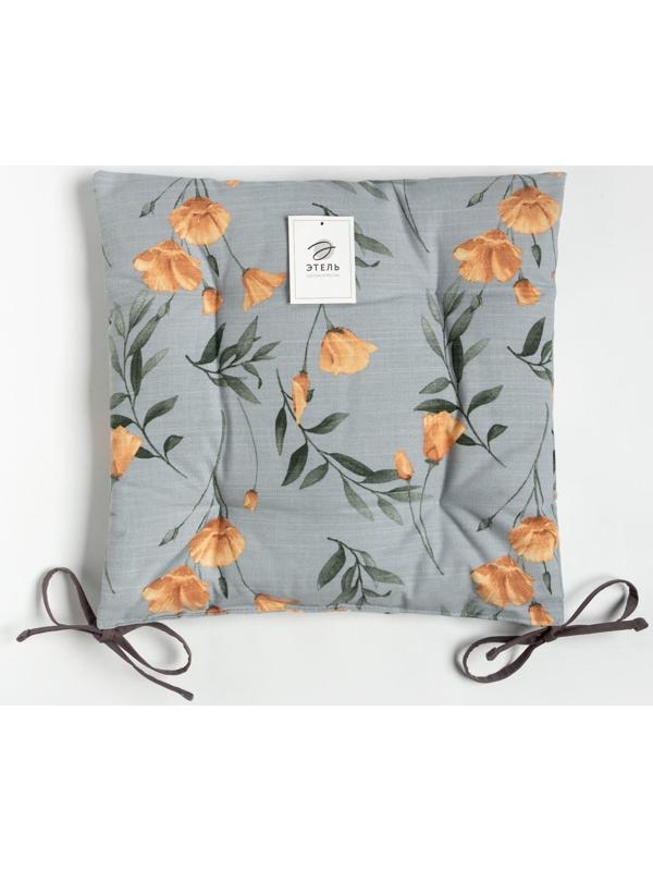 Сидушка на стул Этель Yellow poppies 42х42 см, 100% хлопок, репс 210 г/м2