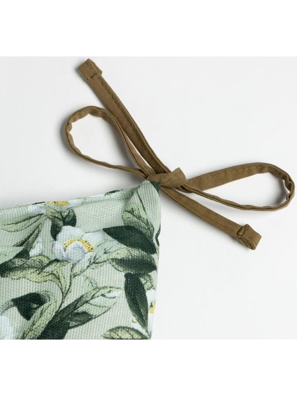 Сидушка на стул Доляна Apple flowers 42х42 см, 100% хлопок, рогожка 164 г/м2