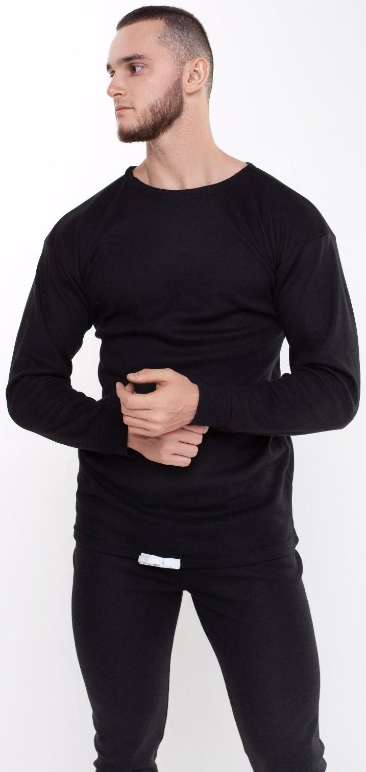 Термобелье мужское (джемпер, кальсоны) НАЧЁС, цвет чёрный, размер 48-50