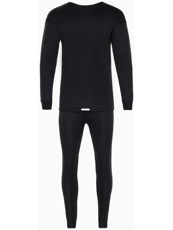 Термобелье мужское (джемпер, кальсоны) НАЧЁС, цвет чёрный, размер 48-50