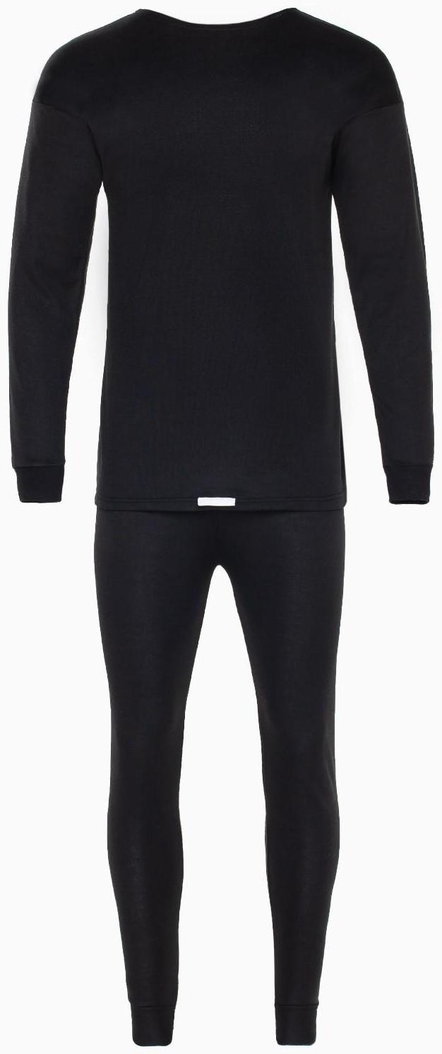 Термобелье мужское (джемпер, кальсоны) НАЧЁС, цвет чёрный, размер 52-54