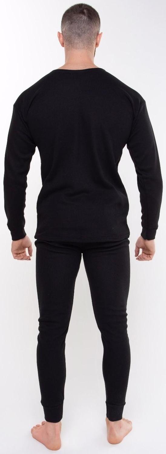Термобелье мужское (джемпер, кальсоны) НАЧЁС, цвет чёрный, размер 52-54