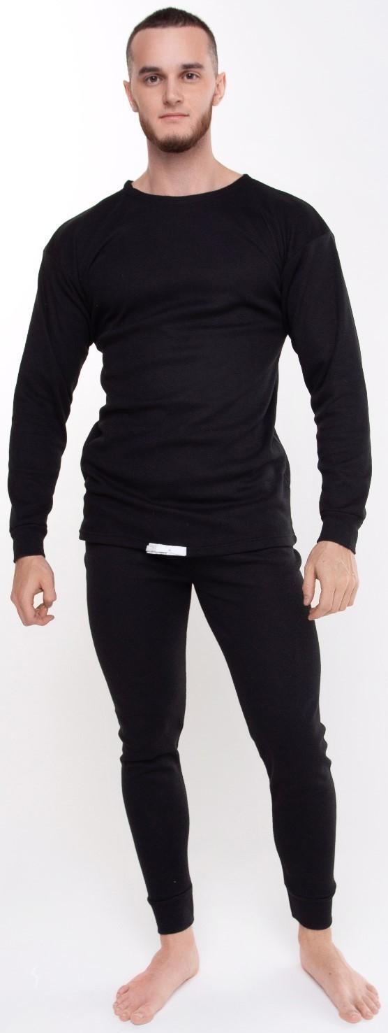 Термобелье мужское (джемпер, кальсоны) НАЧЁС, цвет чёрный, размер 52-54