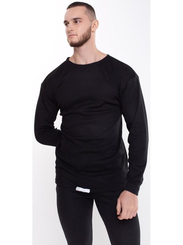 Термобелье мужское (джемпер, кальсоны) НАЧЁС, цвет чёрный, размер 52-54