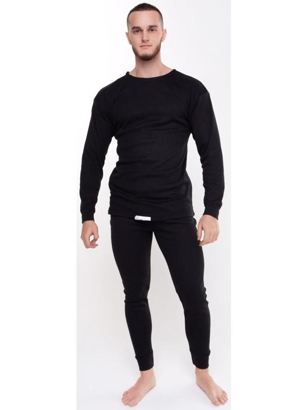 Термобелье мужское (джемпер, кальсоны) НАЧЁС, цвет чёрный, размер 52-54