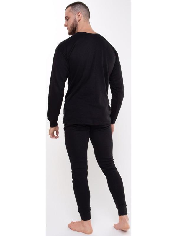 Термобелье мужское (джемпер, кальсоны) НАЧЁС, цвет чёрный, размер 52-54