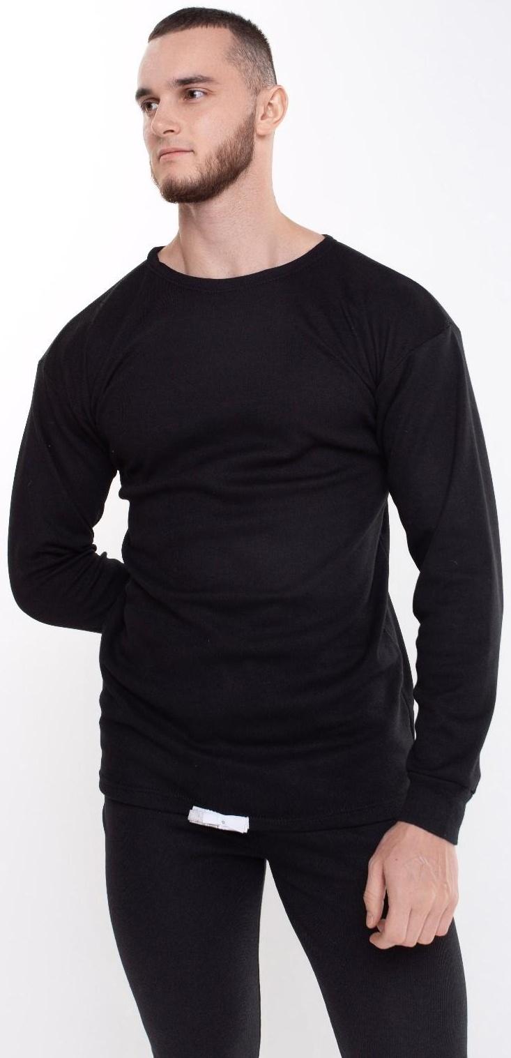 Термобелье мужское (джемпер, кальсоны) НАЧЁС, цвет чёрный, размер 56-58