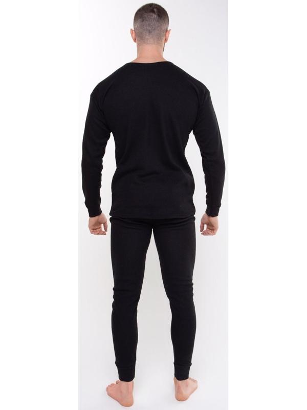 Термобелье мужское (джемпер, кальсоны) НАЧЁС, цвет чёрный, размер 56-58